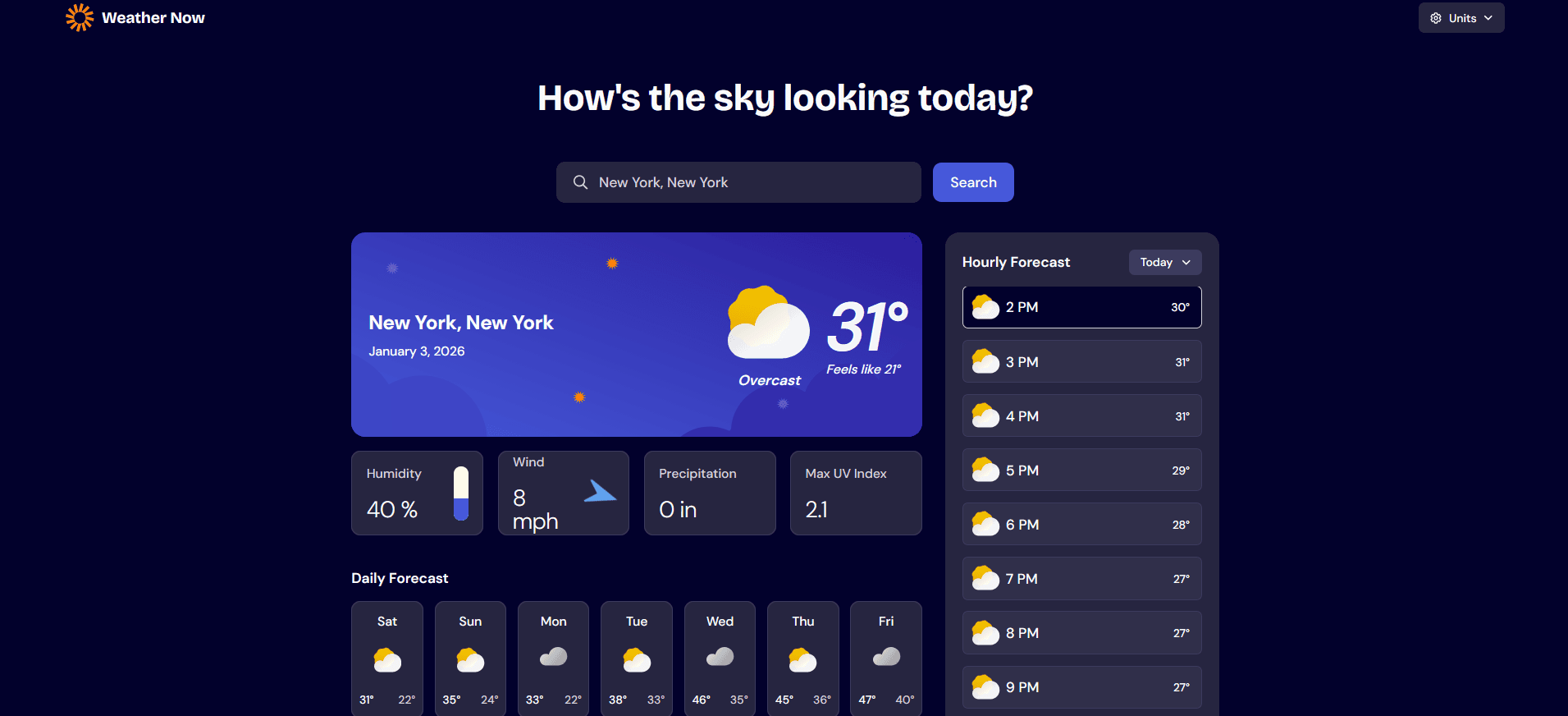 Hackathon - Weather App