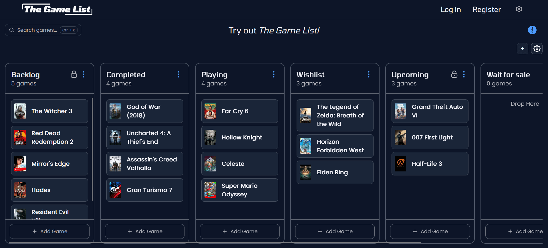The Game List