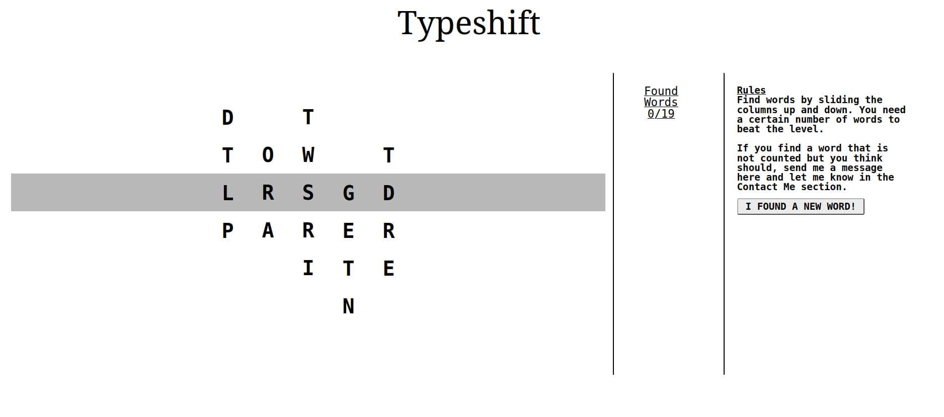 Typeshift